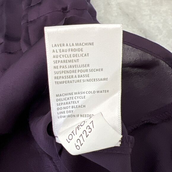 Tribal Brand Womens Tunic Blouse Roll Tab Long Sleeve Purple Size 4 - Picture 7 of 11